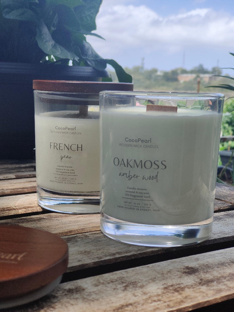 Oakmoss & Amber wood | Wooden wick - CocoPearl Candles